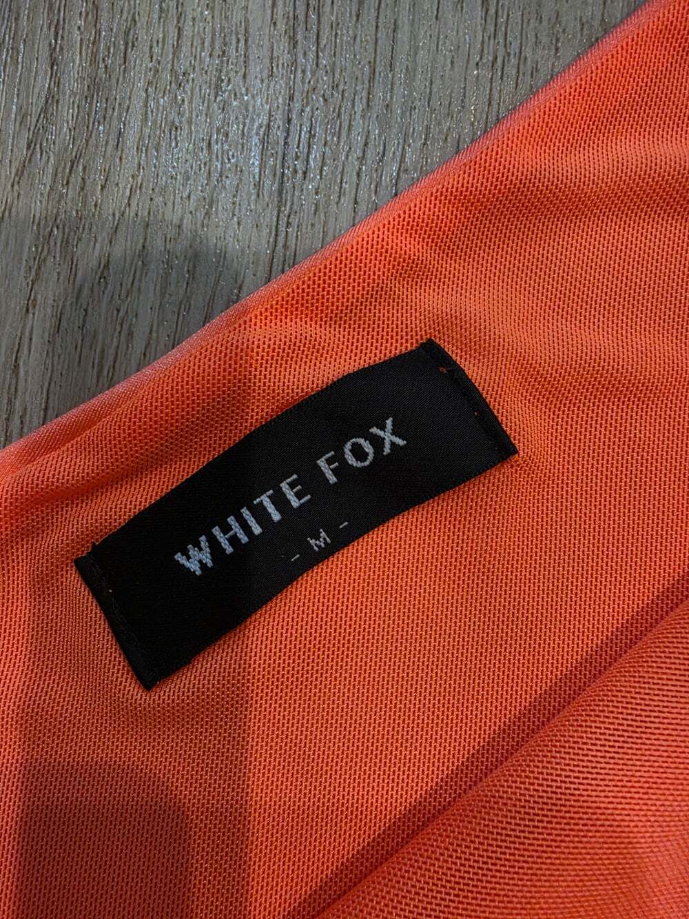 White Fox Orange One Shoulder Bodycon Mini Dress Size M Going Out Y2K - Picture 2 of 4